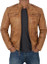 Mens Cafe Racer Motorcycle Real Leather Brown Jacket Mens Cafe Racer Motorcycle Real Leather Brown Jacket