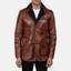 Newly Brown Fur Leather Coat
