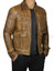 MEN'S BROWN MOTORCYCLE LEATHER JACKET