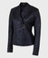 Womens Shawl Collar Black Leather Jacket
