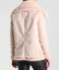Womens Pink Leather Shearling Jacket