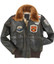 Top Gun Patched G-1 Flight Bomber Brown Leather Jacket