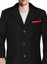 New Mens Black Wool & Cashmere Long Coat