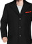 New Mens Black Wool & Cashmere Long Coat