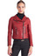 Womens Quilted Red Leather Jacket