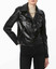 Black Real Leather Notch lapel collar leather Jacket