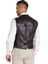 Men leather Black jacket Vest
