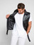 Men Black Motorcycle Leather Vest