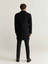 Men Tailored Black Wool Coat