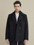 Versatile Men's Black Wool PeaCoat