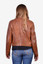 Women's Leather Dusky Brown Bomber Jacket