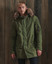 Green Faux Leather Fur Coat For Men