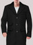 Men's Black Stylish Wool Coat