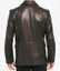 Mens Two Button Black Leather Blazer