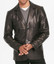 Mens Two Button Black Leather Blazer