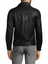 Men Black Biker Zipper Leather Jacket