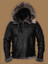 Men Black Shearling Jacket With Fur Hoodie