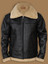 Men’s B3 Black Sheepskin Bomber Jacket