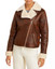 Women’s Brown Shearling Moto Brown Jacket