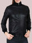 Women’s Black Glossy Leather Bomber Jacket