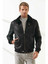 Mens Black B3 Bomber Biker Shearling Jacket