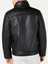 Men's Pebble Faux Leather Jacket With Faux Shearling Lining
