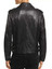 Black Textured Slim Fit Leather Jacket for Men