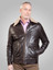 Mens Brown Biker Fur Leather Jacket