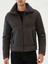 Men Biker Iron Grey Shearling Jacket