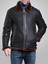 Mens Bomber Brown Fur Leather Jacket