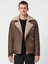 Shearling Brown Biker Leather Jacket