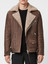 Shearling Brown Biker Leather Jacket