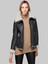 Women Black Aviator Shearling Jacket