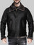 Men's Lavish Black Shearling Jacket With Hoodie