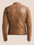 Men's Light Brown Hand Waxed Leather Jacket
