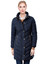 Women's Navy Quilted Faux Blue Detail Coat