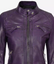 Womens Real Lambskin Leather Purple Biker Jacket