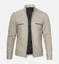 Men's Beige Cafe Racer Leather Jacket
