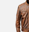 Men's Brown Distressed Cafe Racer Leather Jacket