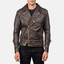 Men's Vincent Brown Leather Biker Jacket