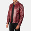 Men's Alex Burgundy Distressed Leather Jacket