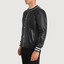 Men's Willis Black Leather Varsity Jacket