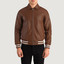 Men's Walton Brown Leather Varsity Jacket