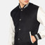 Men's Vaxton Black & White Hybrid Varsity Jacket