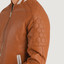 Men's Pascal Tan Brown Leather Varsity Jacket