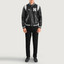 Men's Liberte New York Black Leather Varsity Jacket