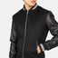 Men's Harrison Black Hybrid Varsity Jacket