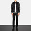 Men's Harrison Black Hybrid Varsity Jacket