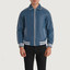 Men's Cooper Blue Leather Varsity Jacket