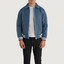 Men's Cooper Blue Leather Varsity Jacket